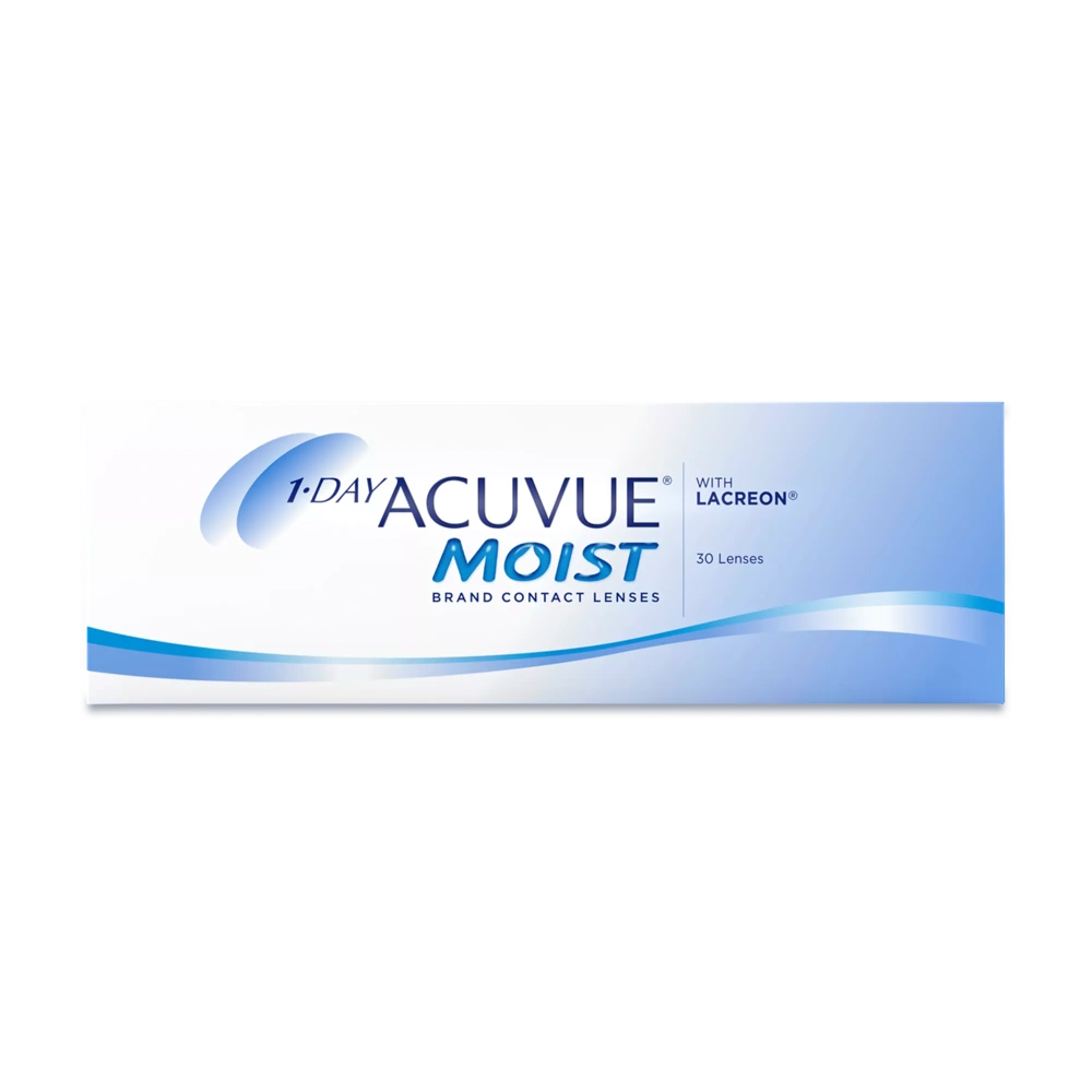 Box of ACUVUE MOIST contact lenses