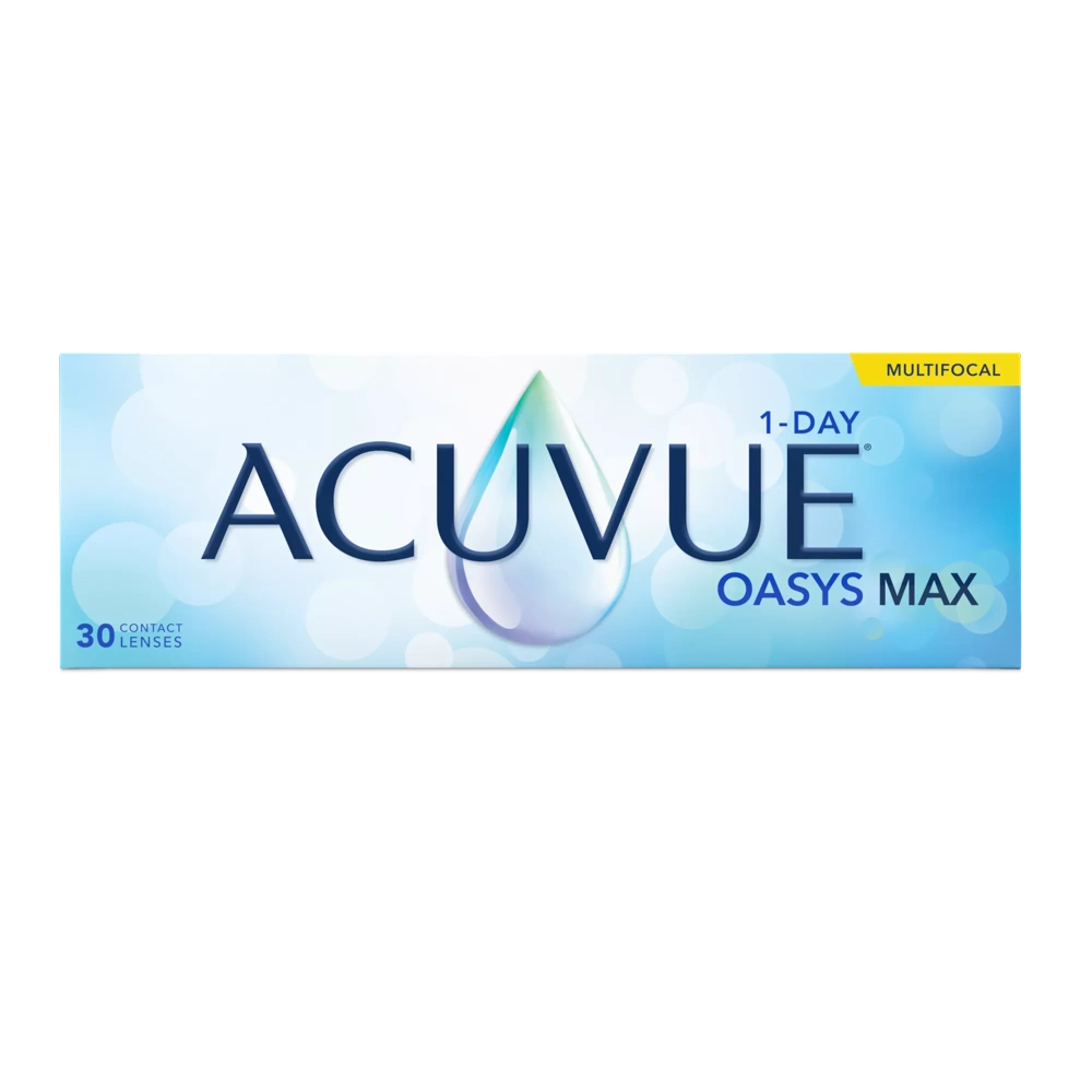 Box of ACUVUE OASYS MAX 1-Day MULTIFOCAL contact lenses